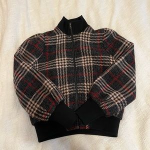 Express Plaid Bomber Jacket, size medium